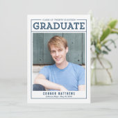 Faire-part de graduation moderne Invitation (Debout devant)