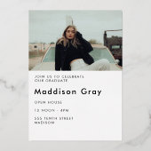Faire-part de graduation moderne Open house invita (Verso)