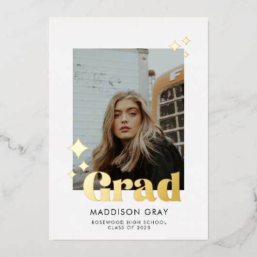 Faire-part de graduation moderne Open house invita (Recto)