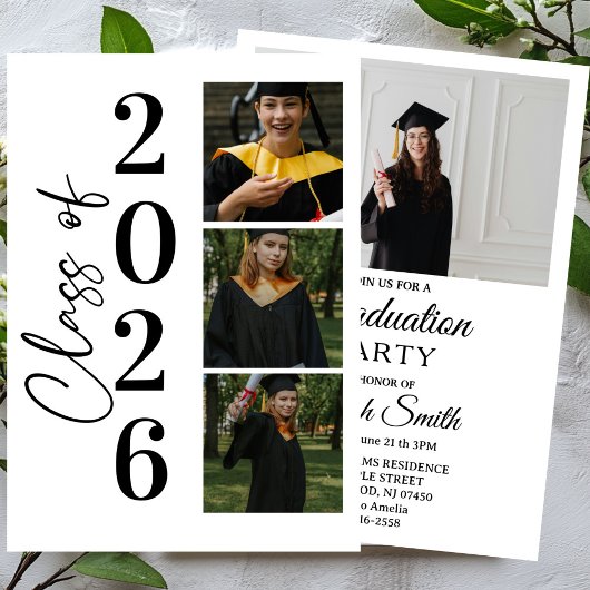 Faire-Part de Graduation Moderne Photo Evite de Re
