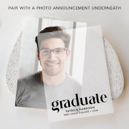 Faire-part de graduation moderne Revêtement