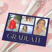 Faire-part de graduation multi-photo de script sim