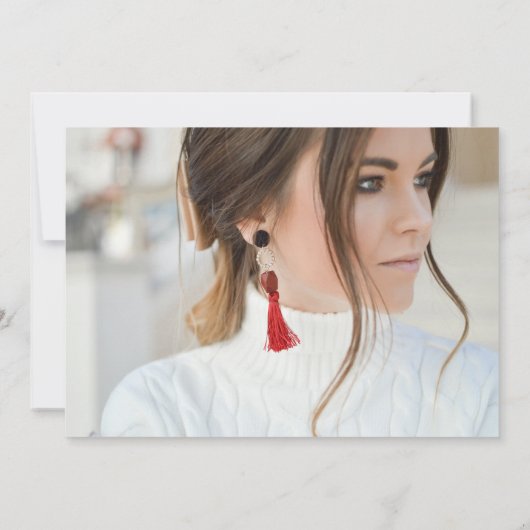 Faire-part de graduation multi-photo de script sim (Dos)