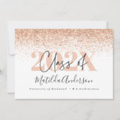 faire-part de graduation multi photo en or rose (Devant)