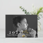 Faire-part de graduation musicale Trible Clef Grad (Debout devant)