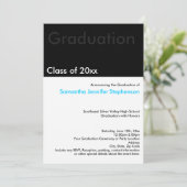 Faire-part de graduation noire minimilast moderne (Debout devant)