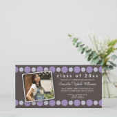 Faire-part de graduation personnalisée À petits po (Debout devant)