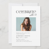 Faire-part de graduation photo Arch moderne (Dos)