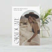 Faire-part de graduation photo Arch moderne (Debout devant)