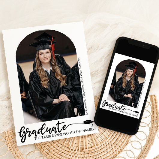 Faire-part de graduation photo Arché moderne