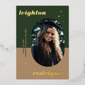 Faire-part de graduation photo arrondie unique Foi (Recto)