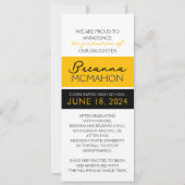 Faire-part de graduation photo Black and Gold 9 (Dos)