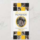 Faire-part de graduation photo Black and Gold 9 (Devant)