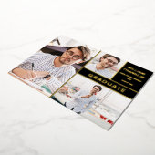 Faire-part de graduation photo Black and Gold Foil (Rotation)