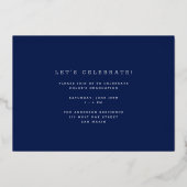 Faire-part de graduation photo Blue 3 de la Marine (Verso)