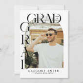 Faire-part de graduation photo Boho Arch moderne (Devant)