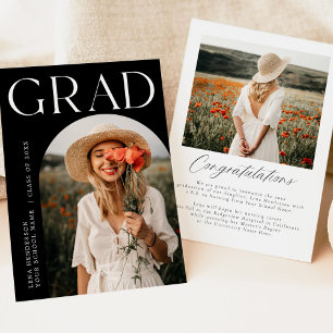 Faire-part de graduation photo Boho Arch moderne