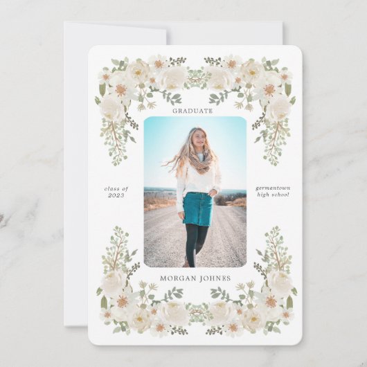 Faire-part de graduation photo de la frontière ivo (Devant)