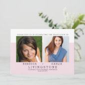 Faire-part de graduation photo des frères et soeur (Debout devant)