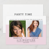 Faire-part de graduation photo des frères et soeur (Devant / Derrière)