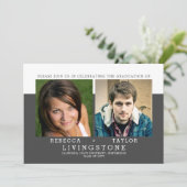 Faire-part de graduation photo des frères et soeur (Debout devant)