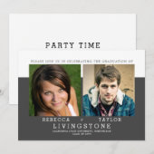 Faire-part de graduation photo des frères et soeur (Devant / Derrière)