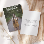 Faire-part de graduation photo du script budgétair