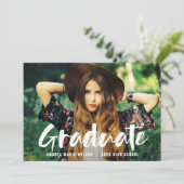 Faire-part de graduation photo du script de pincea (Debout devant)