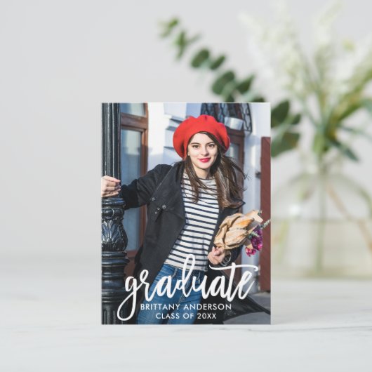 Faire-part de graduation photo du script de pincea (Debout devant)
