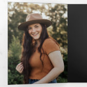 Faire-part de graduation photo en bois rustique (Intérieur en premier)