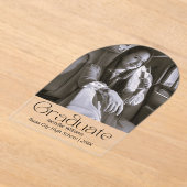 faire-part de graduation photo en noir et blanc (Poser)