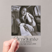 faire-part de graduation photo en noir et blanc (In situ (ordinateur de poche))