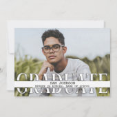 Faire-part de graduation photo Espace blanc (Devant)