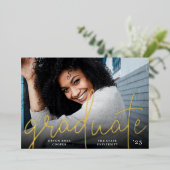 Faire-part de graduation photo Foil l (Debout devant)