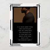 Faire-part de graduation photo Gold FrameD personn (Verso)