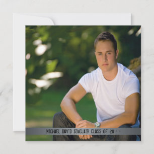 Faire-part de graduation photo Metal Boys