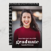 Faire-part de graduation photo minimale moderne (Devant / Derrière)