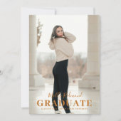 Faire-part de graduation photo minimale moderne (Devant)