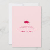 Faire-part de graduation photo minimale moderne (Dos)