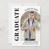 Faire-part de graduation photo moderne (Devant)