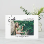 Faire-part de graduation photo moderne 2022 (Debout devant)