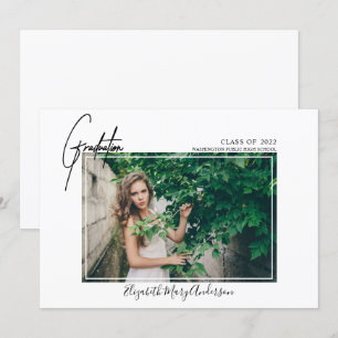 Faire-part de graduation photo moderne 2022