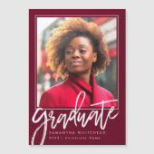 Faire-part de graduation photo moderne 2022 Bourgo (Devant)