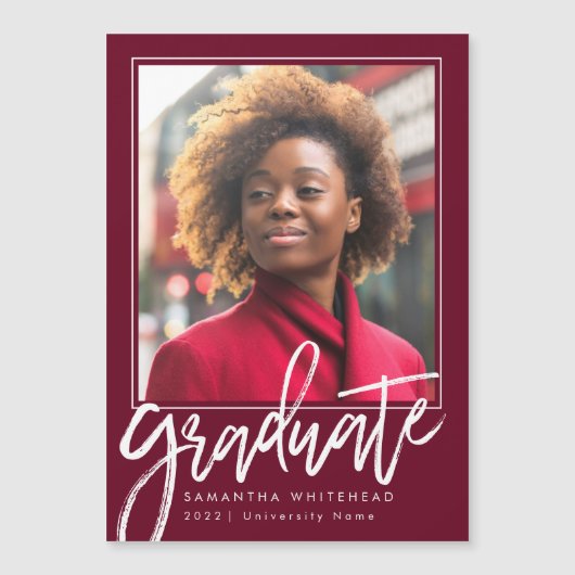 Faire-part de graduation photo moderne 2022 Bourgo (Devant)