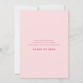 Faire-part de graduation photo moderne amusant (Dos)