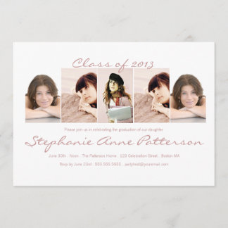 Faire-part de graduation photo moderne chic 5| Ros