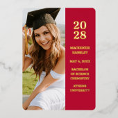 Faire-part de graduation photo moderne tendance Fo (Recto)