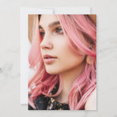 Faire-part de graduation photo noir chic Script (Dos)