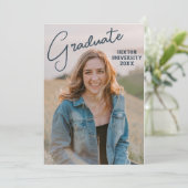 Faire-part de graduation photo personnalisée (Debout devant)