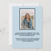 Faire-part de graduation photo personnalisée (Dos)